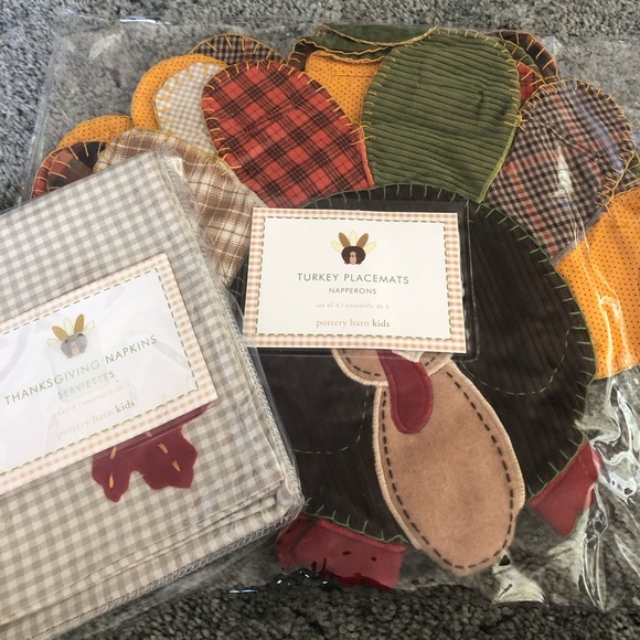 Pottery Barn Kids Holiday Turkey Placemats Napkins Poshmark